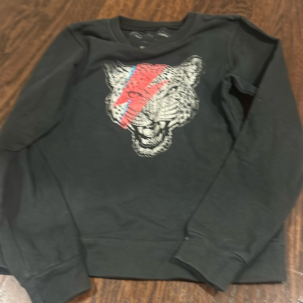Prince Peter kids medium black leopard sweatshirt